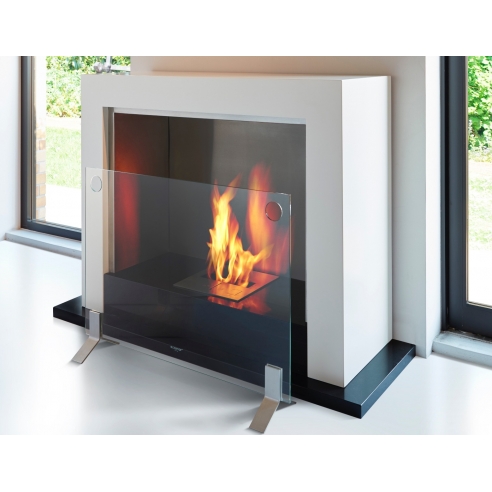 Elegant tempered glass fire screen...