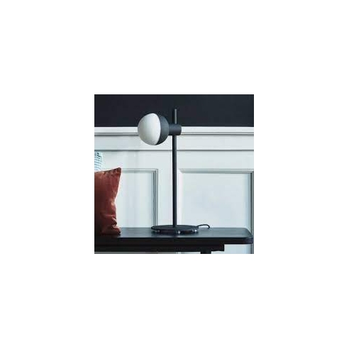 Lampe Fabian Noir Mat | Verre Opale Lampe Fabian Noir Mat | Verre Opale