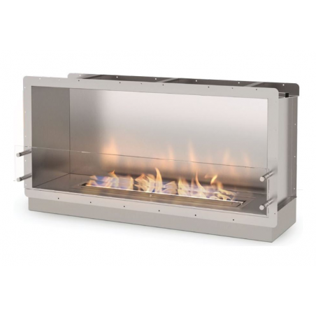 Cheminée Bioéthanol Firebox 1200SS EcoSmart Fire - Encastrable Acier Inox Intérieur Extérieur