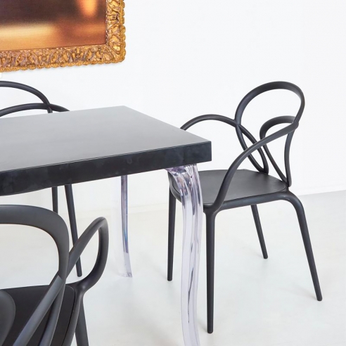 LOOP CHAIR WITH CUSHION SET OF 2
