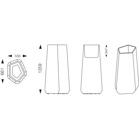 POT ROCK GARDEN TALL