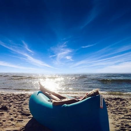 Lamzac Fatboy Schwarz Aufblasbare Outdoor-Sessel | Tragbares Sofa