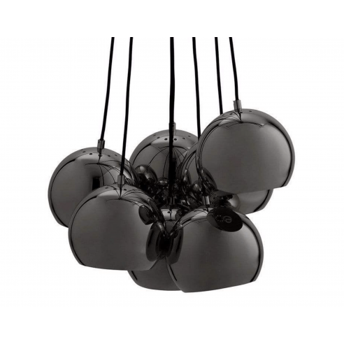 Ball Pendelleuchte mit 7 Kugeln – Bronze oder Schwarz – Dänisches Design von Benny Frandsen